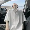 2026 Verão Novo Estilo Retrô Americano Padrão Trigo Gola Lapela Manga Curta Camiseta Masculina Tamanho Grande Top Camisa Polo Camiseta Casual