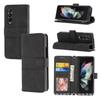 Adequado para Samsung Zfold4 Capa de Celular de Couro, Tela Dobrável Zfold6 Carteira Flip Estampada, Porta-Cartões Portátil