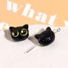 AB cor olhos grandes bonito cabeça de gato tridimensional buraco horizontal frisado diy pulseira colar brincos pingente material atacado
