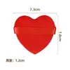 Borla de polvo flocada extra grande en forma de corazón, borla flocada suave y amigable con la piel para polvo suelto, borla de maquillaje de pelo largo y grueso para fijar el maquillaje