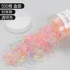 Banda de goma desechable de fuerte tracción continua para el cabello para niños, paquete de 500, no daña el cabello, color negro, cuerda gruesa para la cabeza del bebé