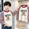 Camiseta de Manga Larga Raglán de Felpa para Niños Primavera Otoño Invierno Elegante para Niños Capa Base Versátil Top de Capa Base Cálido para Niños