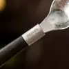 Cuchara para té flor de hielo de titanio puro, ligera y de alta gama, una cuchara premium diseñada específicamente para el té, utilizada para recoger hojas de té y preparar té, un utensilio de té para el arte de la ceremonia del té