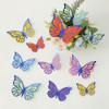 Papel Tapiz Decorativo Estéreo Mariposa Recortada en 3D Transfronteriza Doble Capa Textura Metálica Mariposa Simulada Mixta Pegatina de Pared