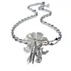 Collar de Cadena Larga para Suéter Estilo Coreano Flor de Lirio Perla Gota de Agua para Mujer, Dulce y Fresco, Accesorio Único