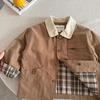 Chaqueta Infantil 2025 Otoño Estilo Japonés para Niños Chaqueta con Solapa Prenda Casual para Niños Pequeños Cortavientos Elegante para Niños