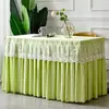 Venta al por mayor para comercio exterior: Nueva Falda de Malla para Mesa de Conferencia de Cumpleaños, Falda Decorativa Rectangular para Buffet de Postres, Cubierta de Mesa