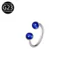 Anel de Ferradura com Rosca Interna em Liga de Titânio F136 Pedra Olho de Gato Anel Labial Anel Nasal Joia para Piercing G23 Amazon