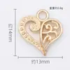 Colgante de Corazón Hueco Doble Cara Accesorios DIY Aleación Galvanizado Joyería Collar Pulsera Aretes Colgante Individual Mayoreo