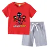 Camiseta para Niños 2026 Verano Nuevo Comercio Exterior Ropa para Niños Ins Estilo Coreano Algodón Manga Corta y Pantalones Cortos para Niños Conjunto de Dos Piezas