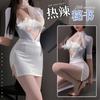 Lencería Sexy Uniforme de Aeromoza Ajustado Sexy Traje Apasionado de Tentación para Actuación en Discoteca Atuendo Abstinente que Resalta las Caderas 6401