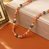 Collar de Ágata con Cuentas de Lapis Lázuli Natural Dzi, Moda de Lujo Ligero, Diseño de Nicho de Gama Alta, Cadena de Clavícula de Moda