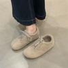 Versión de Piel de Vaca ~ Aumento Interior Zapatos Birkenstock de Piel Genuina para Mujer, Zapatos de Algodón Cálidos para Nieve con Suela Gruesa y Forro de Felpa para Mujer, Zapatos para Mujer Feos y Lindos para Dedo Gordo