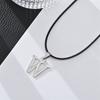 Nuevo collar de acero inoxidable europeo y americano con 26 letras, estilo hip hop, cadena mágica para clavícula, collar con inicial para pareja, venta al por mayor