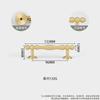 Jiehao Minimalista Moderno Estilo Chino Lujo Ligero Manija de Latón Dorado Herrajes Manija de Puerta de Armario Cajón Manija de Latón de un Solo Agujero