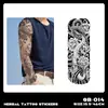 Pegatinas de Tatuaje Herbales de Brazo Completo Transfronterizas, Impermeables, de Larga Duración, No Reflectantes, Diseños de Tatuajes Realistas para Manos, Brazo de Flores, Brazo de Flor de Cerezo, Estilo Tradicional