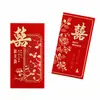 Sobres Rojos de Boda Estilo Nuevo, Bolsas de Sobres Rojos de Boda de Alta Gama con Palabras Felices, Universales para Bodas, Paquetes Rojos Estilo Chino con Palabras Felices, Venta al por Mayor de Fábrica