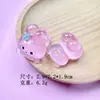 Acessórios de Resina de Animal Estéreo de Desenho Animado Luminoso Cola de Creme DIY Grampo de Cabelo Saco Surpresa Chaveiro Ornamento Material