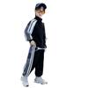 Traje Casual Estilo Coreano Cyber Celebrant para Niños Grandes Medianos Primavera y Otoño Estilo Occidental Chaqueta Cardigan con Letras Pantalones Conjunto de Dos Piezas