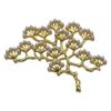 Accesorios de pintura decorativa aleación de zinc Perla pino hojas de hierro hebilla semicircular marco de fotos izquierda y derecha DIY joyería hecha a mano