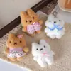 Novo pingente de pelúcia de coelhinho fofo para bolsas de meninas, decoração de chaveiro, acessório de boneca versátil, atacado