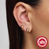 Novo 925 prata esterlina design sentido grande liso cônico brincos brincos brincos Europa e os Estados Unidos venda quente minimalista ins brincos para as mulheres