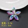 Kuishia Grande Cristal Marquise Flor de Cinco Pétalas Capa de Celular DIY Acessórios de Liga Charms para Sapato com Furo Enfeites de Strass Joias