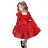 Vestido infantil de hilo abullonado, vestido de princesa, vestido de fiesta de cumpleaños para niñas con lentejuelas, disfraz para pasarela de piano, vestido de manga larga