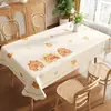 Toalha de Mesa Capivara Sem Lavar Impermeável à Prova de Óleo Resistente ao Calor 2025 Novo Modelo Retangular para Mesa de Jantar Cartoon para Mesa de Café