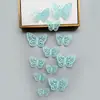 Decoración de mariposa de papel con simulación tridimensional 3D, accesorios de joyería de mariposa hueca tridimensional con textura metálica, pegatinas de pared para el hogar al por mayor