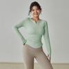 Traje de Yoga Talla Grande para Mujer Top Deportivo para Correr Secado Rápido Delgado de Aspecto Elevado Valor Pilates Entrenamiento Fitness Manga Larga