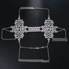 Nuevo accesorio de pecho europeo y americano sexy sexy sujetador en forma de flor de diamante de color exagerado cadena corporal de playa cadena corporal06
