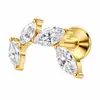 Aretes de aleación de titanio G23 para mujer, moda europea y americana, expansores para el cuerpo con forma de marquesa, perforaciones para labios, en stock, venta al por mayor
