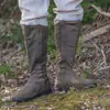Botas Altas Masculinas Redondas 2025 Estação Independente Viking Pirata Medieval Comércio Exterior Transfronteiriço Novas