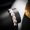 Pulsera de Hoja de Oro de 18 Quilates Cruzada Platino Joyería Moda Europea y Americana Joyería de Boda Pulsera con Incrustaciones de Diamante para Mujer Venta al por Mayor