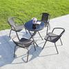 Conjunto atacadista de mesas e cadeiras para exterior, pátio com guarda-sol, cadeira de vime sintético, conjunto de três peças de cadeiras para exterior, lazer, varanda, combinação de pequena mesa de centro