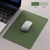 Alfombrilla de Ratón de Cuero al por Mayor Tamaño Pequeño Alfombrilla para Escritorio de Oficina de Computadora con Logo Alfombrilla de Ratón de Color Sólido Simple