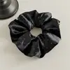 Scrunchie de Cetim Perolado com Bolinhas Estilo Coreano Versátil Laço de Cabelo com Toque de Luxo Flor de Cabelo Acessórios de Cabelo