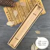 Varilla de Incienso de Vidrio con Sándalo Tapa de Madera para Incienso Tubo de Prueba de Madera de Alta Calidad Varilla de Incienso Expuesta Varilla de Incienso Transparente Incienso de Madera de Águila