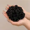 Diademas de Colores para Mujer, Estilo Coreano Negro, Bandas de Goma Desechables Engrosadas, Accesorios para el Cabello, Anillos para el Cabello que No Dañan el Cabello