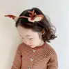 Série de Natal Exquisita Estilo Coreano Orelhas de Alce de Feltro Faixa de Cabelo Infantil Fivela de Cabeça de Bebê Faixa de Cabeça