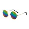 Gafas de Sol Redondas Estilo Retro para Niños Película de Color Reflectantes Redondas Espejo de Príncipe Tendencia Gafas para Puesto de Gafas de Sol para Niños Hombres y Mujeres