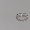 Anillo de amor con diamantes en polvo dulce y fresco, estilo coreano, diseño de nicho personalizado, estilo frío, exquisito anillo de circón para mujer.