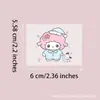 Lindo Adhesivo de Cristal UV Sanrio DIY Taza de Vidrio Papelería Adhesivo Decorativo Etiqueta de Cristal Despegar y Pegar