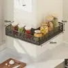 Estante de Esquina para Almacenamiento Cocina Multifuncional Hogar Cesta de Almacenamiento de Pared Estante de Especias Jengibre Ajo Montado en Pared Cesta Colgante Multicapa