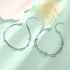 Pulsera de cuentas de transferencia de tres capas, multicapa, doble capa, estilo amanecer de primavera, para mujer, simple, estilo Ins, moderna, artística, fresca, con cuentas redondas, cadena de hueso de serpiente