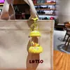 Novo Chaveiro Espremedor de Capivara Giratório Animal de Desenho Animado Fofo Brinquedo para Alívio de Estresse Pingente de Mochila de Estudante