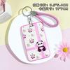 Lindo Panda Dibujo Animado Cubierta para Tarjeta Cubierta Deslizante ABS Estudiante Tarjeta de Campus Bolsa para Tarjeta de Agua Trabajo Marca Marca Cubierta Protectora en stock