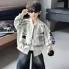 Chaqueta de Otoño para Niños 2026 Nuevo Estilo Coreano Elegante Chaqueta de Motocicleta de Otoño para Niños Fresco Estilo Urbano Chaqueta de Béisbol para Bebé Niño
