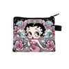 Bolsa de monedas de dibujos animados Miss Betty Estampado LOVE Cierre de cremallera Almacenamiento Bolsa pequeña Portátil para niñas Llavero para monedas Venta al por mayor